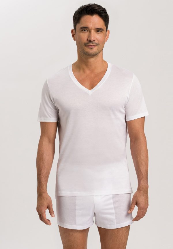 Cotton Sporty V-Neck Cotton T-Shirt - Image 2