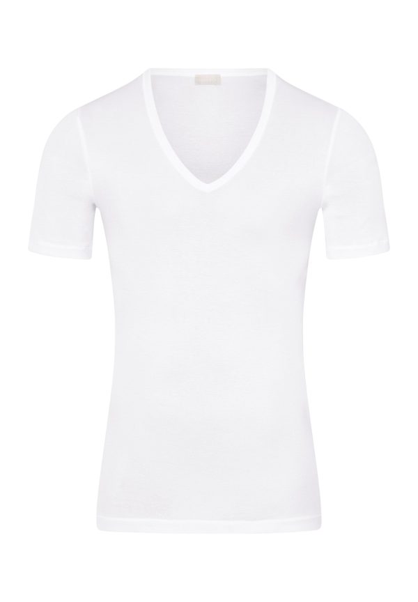 Cotton Pure Fitted Cotton V-Neck T-Shirt