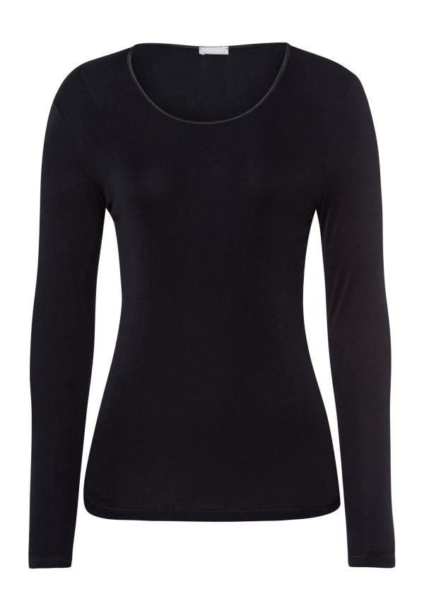 Pure Silk Fitted Silk Crew Neck Top