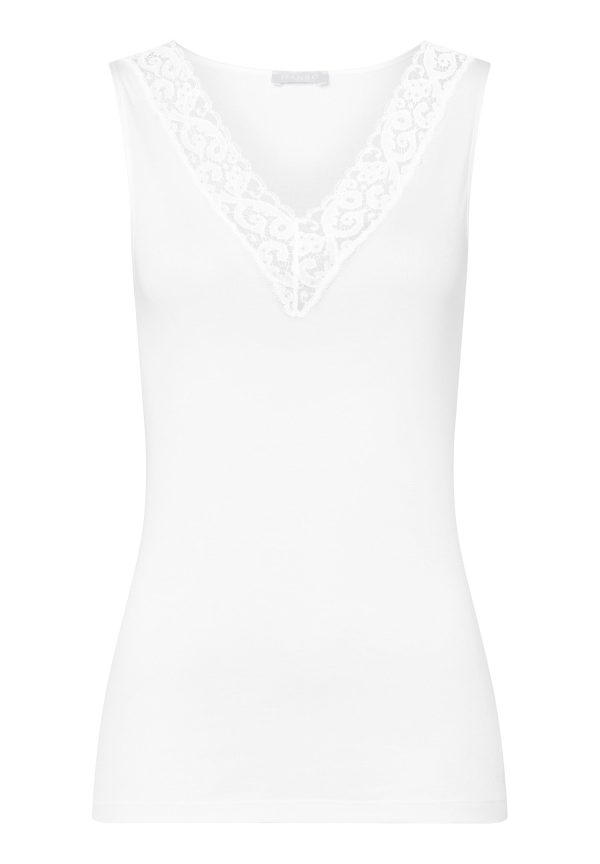 Moments Lace Trim Cotton Tank Top
