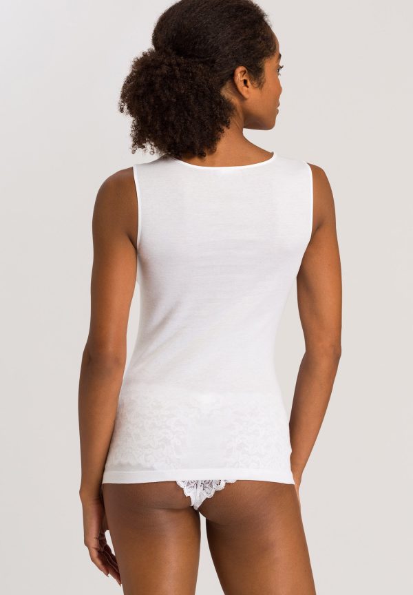 Moments Lace Trim Cotton Tank Top - Image 3