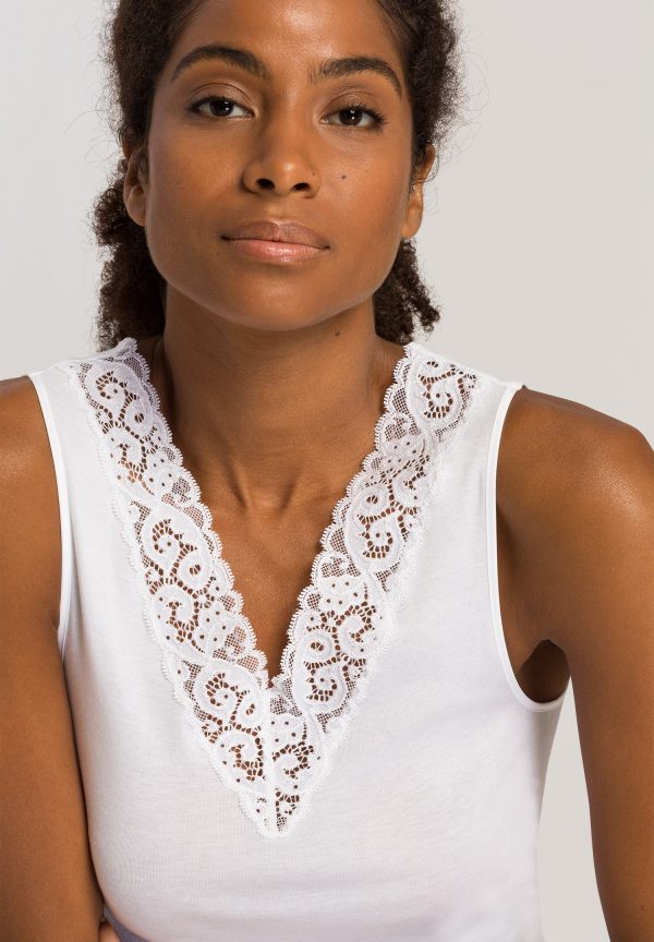 Moments Lace Trim Cotton Tank Top - Image 5