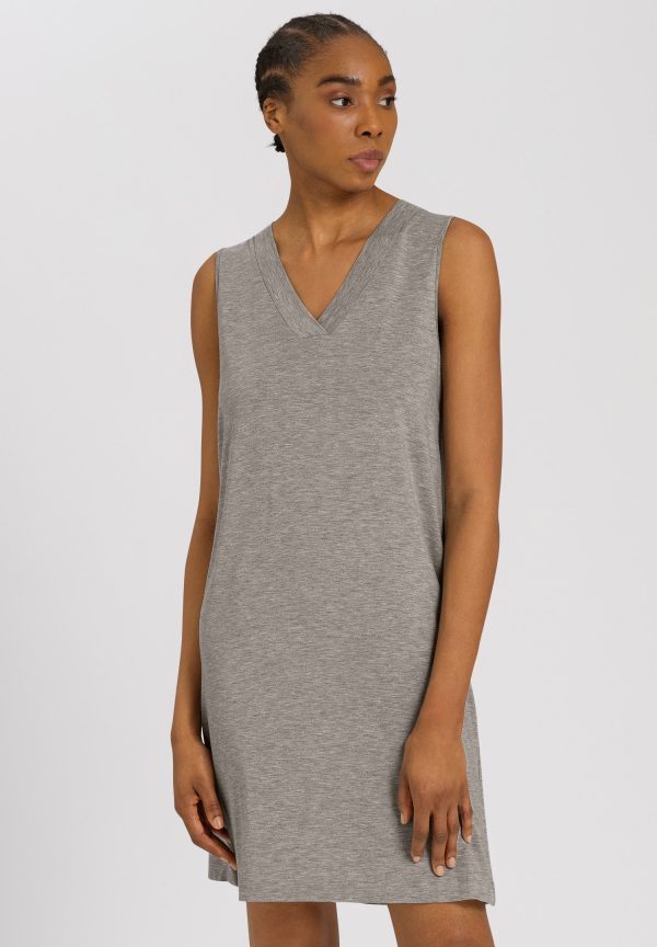Champagne V-Neck Tank Nightgown - Image 2