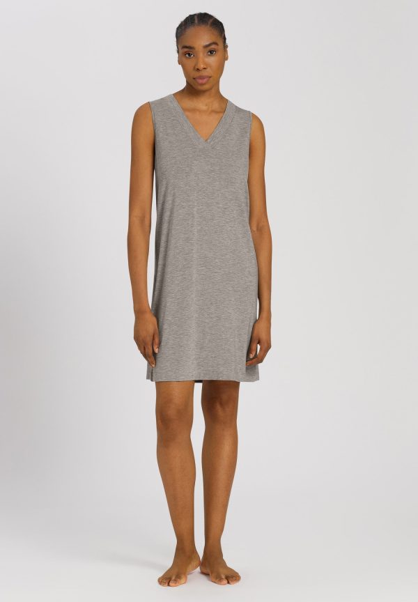 Champagne V-Neck Tank Nightgown - Image 4