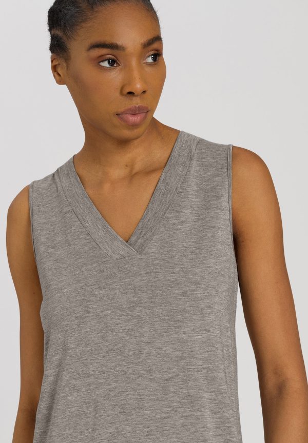 Champagne V-Neck Tank Nightgown - Image 5
