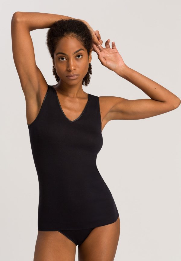 Cotton Seamless V-Neck Cotton Tank Top - Image 2