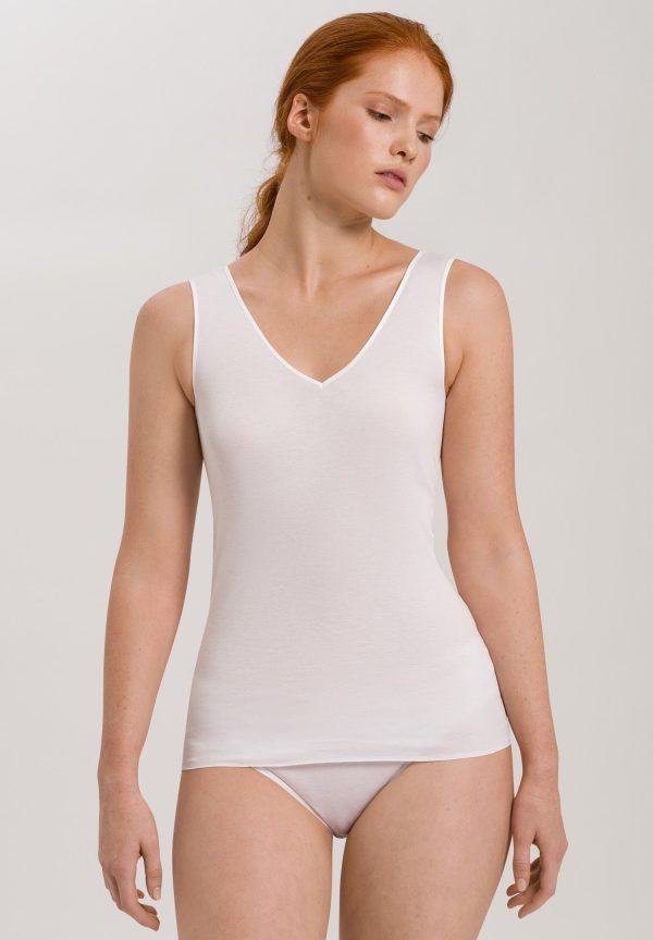 Cotton Seamless V-Neck Cotton Tank Top - Image 2