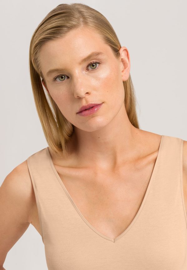 Cotton Seamless V-Neck Cotton Tank Top - Image 3