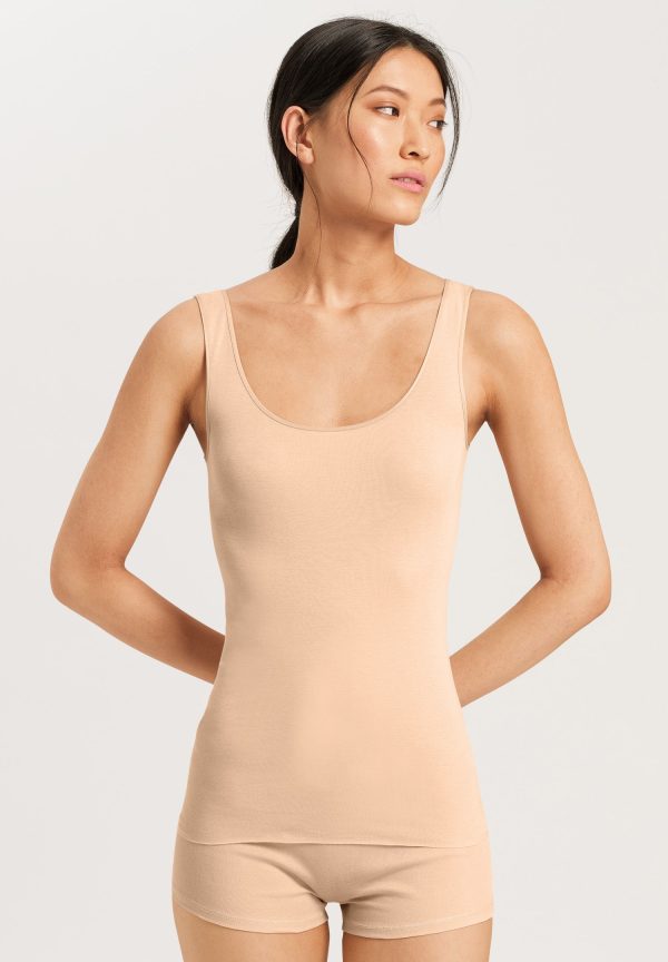 Cotton Seamless Round Neck Cotton Tank Top - Image 2