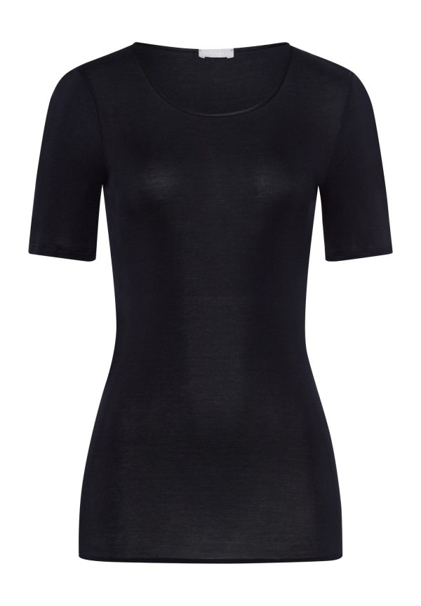 Cotton Seamless Fitted Cotton Round Neck Top