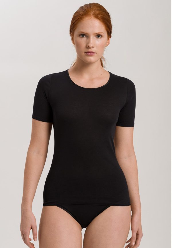 Cotton Seamless Fitted Cotton Round Neck Top - Image 2