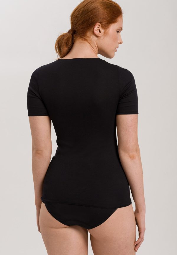 Cotton Seamless Fitted Cotton Round Neck Top - Image 3