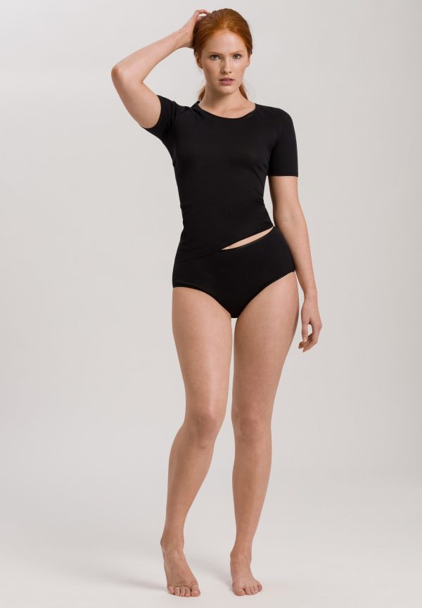Cotton Seamless Fitted Cotton Round Neck Top - Image 4