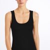Silk/Cashmere Silk And Cashmere Scoop Neck Tank Top - Image 2