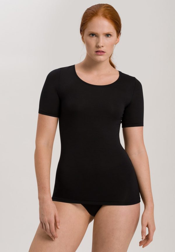 Soft Touch Round Neck Fitted Top - Image 2