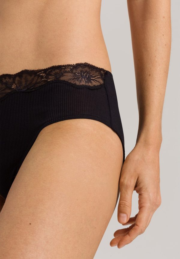 Lace Delight Fine Ribbed Cotton Hi-Cut Brief - Image 5