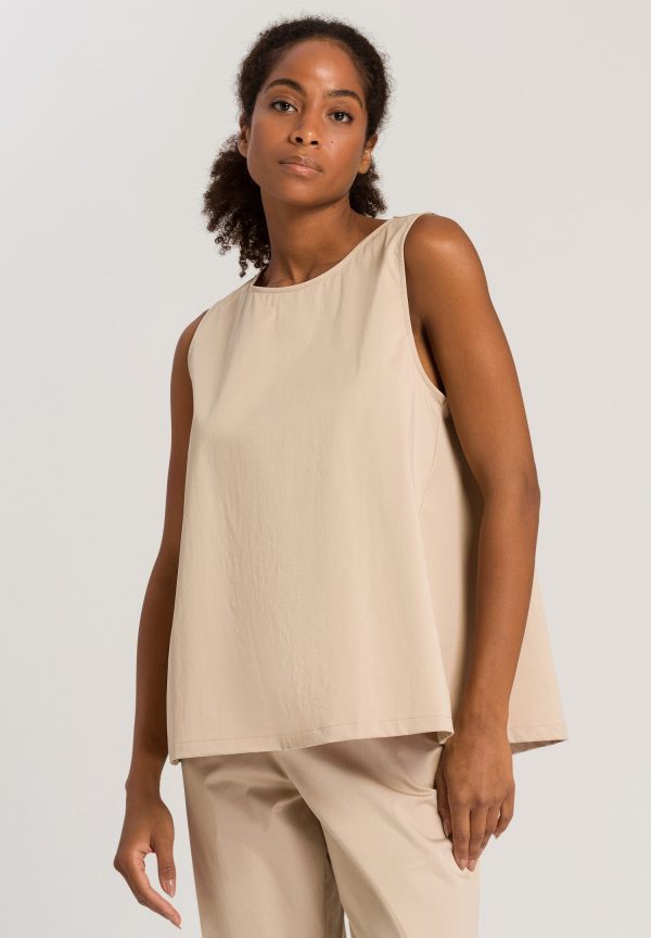 Easy Wear Relaxed High Neck Cotton Tank Top - Image 2