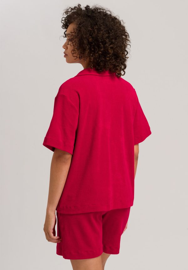 Sleep And Lounge Notch Collar Cotton Shirt - Image 3