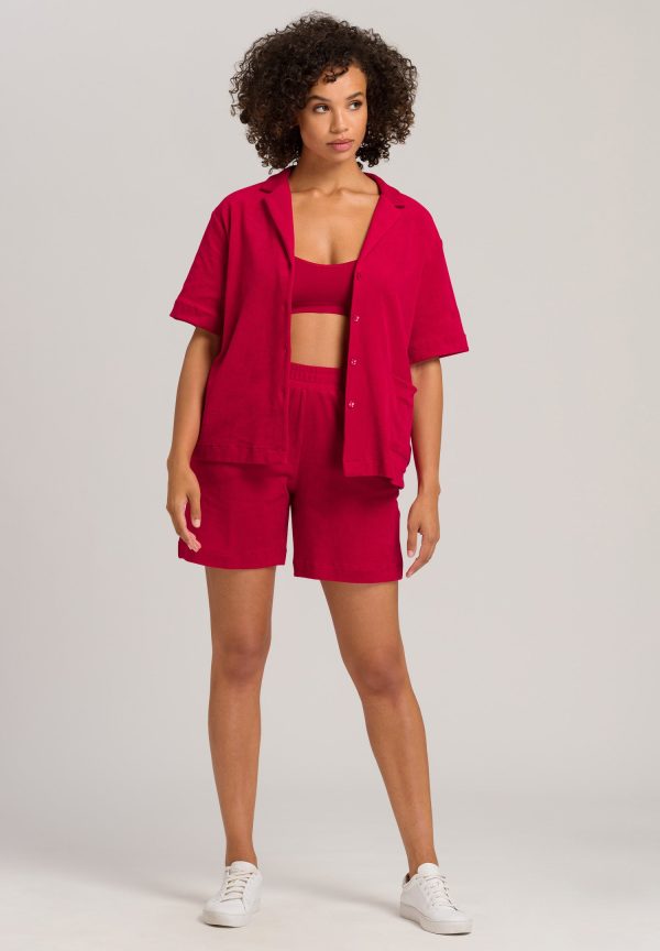 Sleep And Lounge Notch Collar Cotton Shirt - Image 4