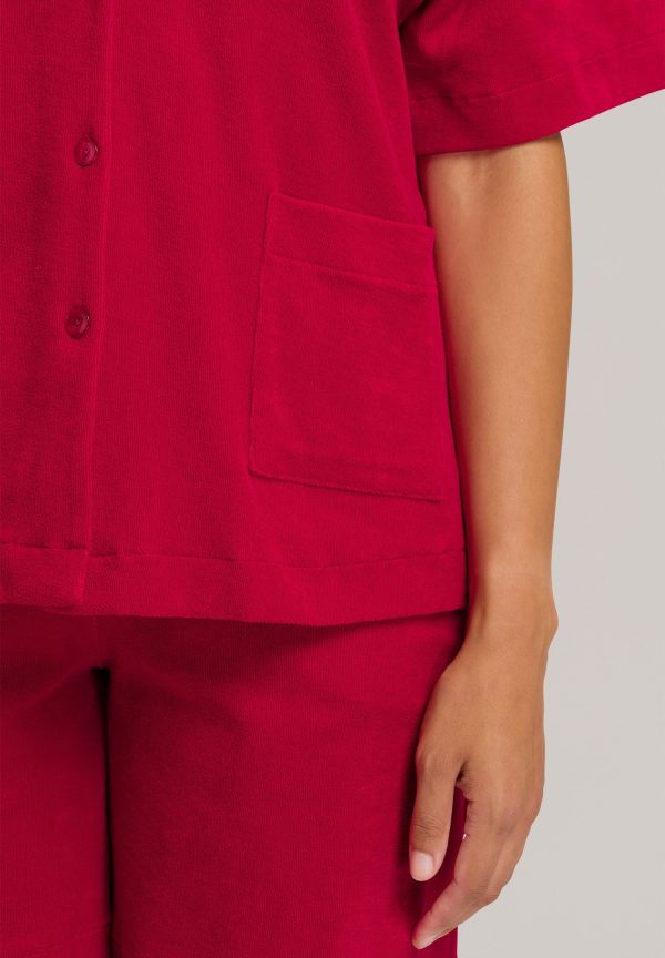Sleep And Lounge Notch Collar Cotton Shirt - Image 6