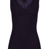 Ellis Fine Ribbed Wool And Silk Tank Top