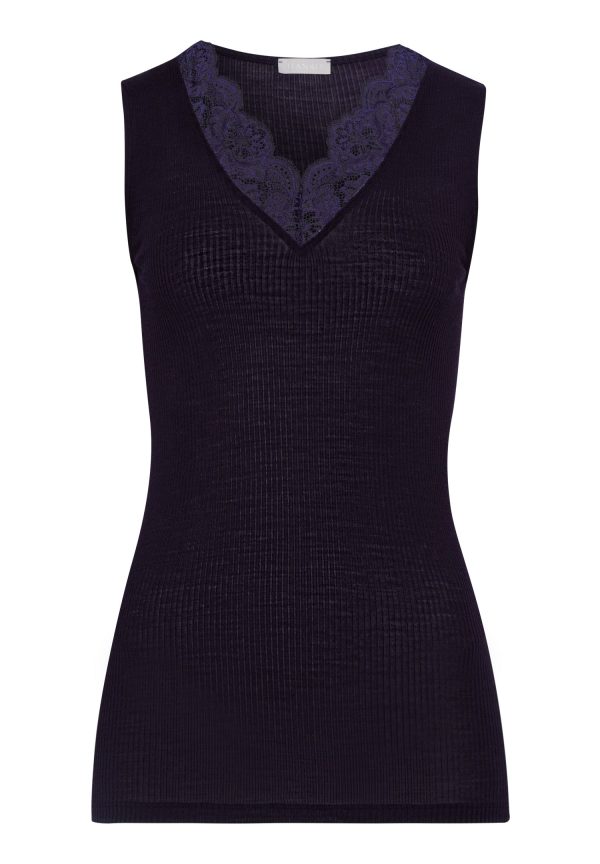 Ellis Fine Ribbed Wool And Silk Tank Top