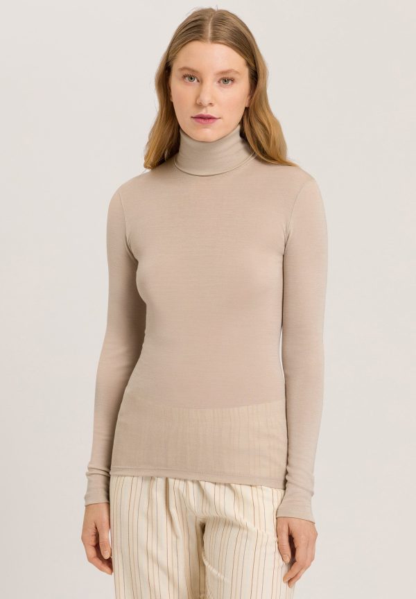 Woolen Silk W Wool and Silk Roll Collar Turtleneck - Image 2