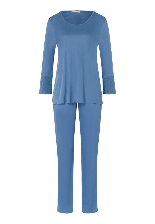 Audrey Silk Blend Long Pajama Set