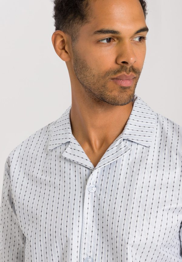 Carl Button Front Cotton Pajama Set - Image 5