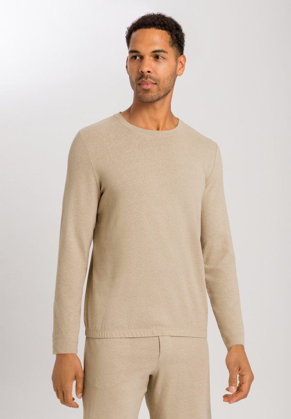 Loungy Summer linen And Cotton Crew Neck Top - Image 2