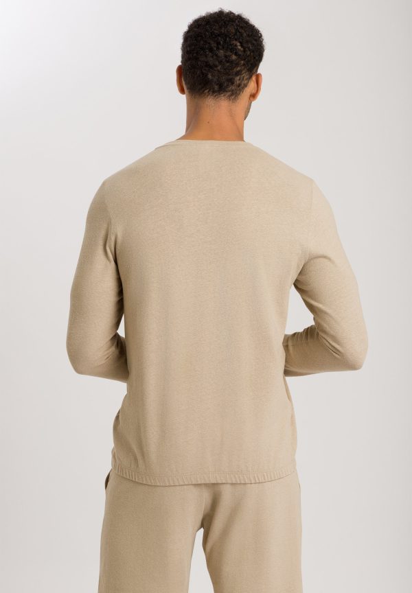 Loungy Summer linen And Cotton Crew Neck Top - Image 3