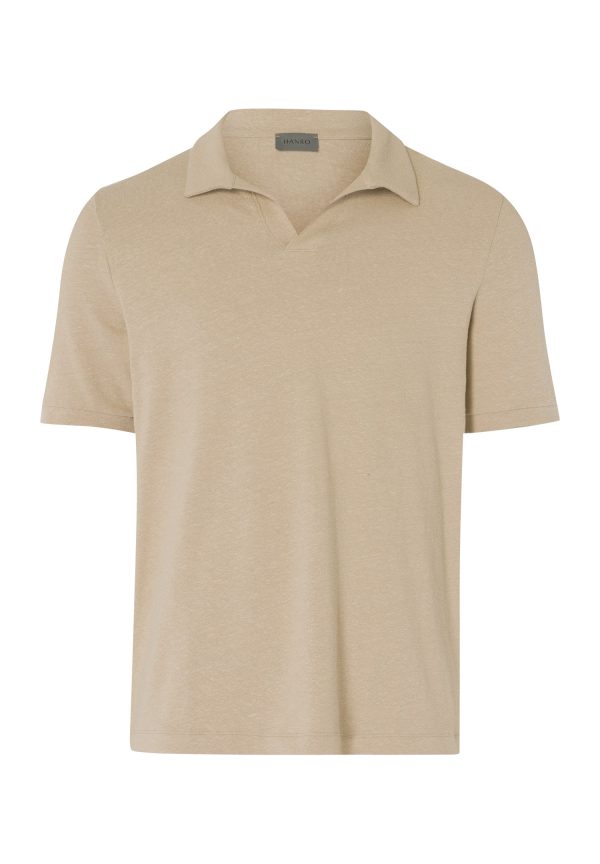 Loungy Summer Cotton And Linen Polo Shirt