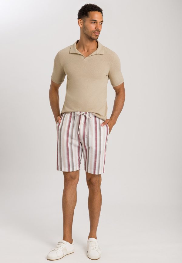 Loungy Summer Cotton And Linen Polo Shirt - Image 4