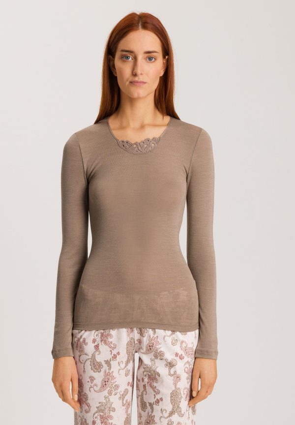 Woolen Silk W Wool And Silk Top With Embroidery - Image 2