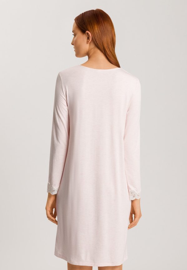 Natural Elegance Lace Trim V-Neck Cotton Nightgown - Image 3