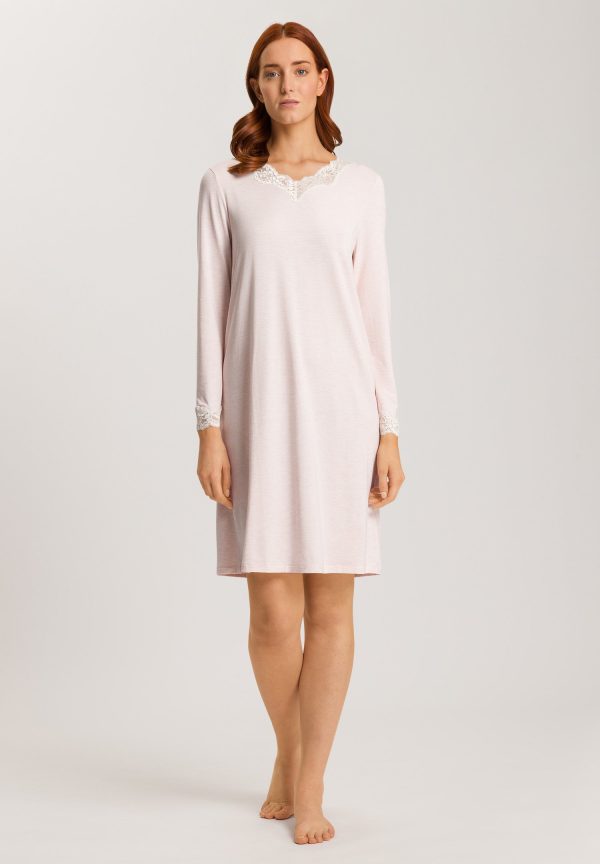 Natural Elegance Lace Trim V-Neck Cotton Nightgown - Image 4