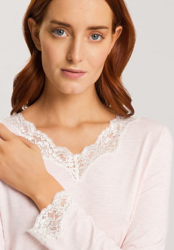 Natural Elegance Lace Trim V-Neck Cotton Nightgown - Image 5