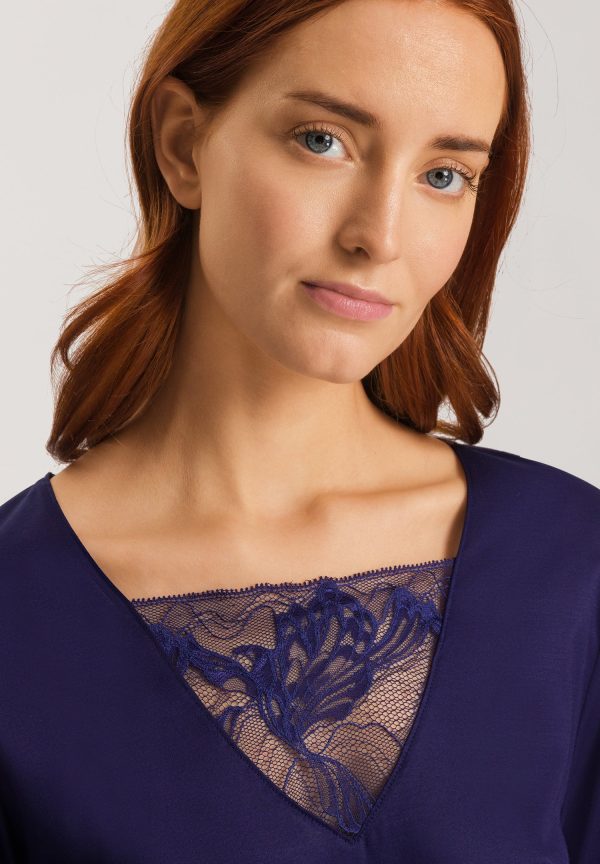 Eva Lace Accented Crop Pajama Set - Image 4