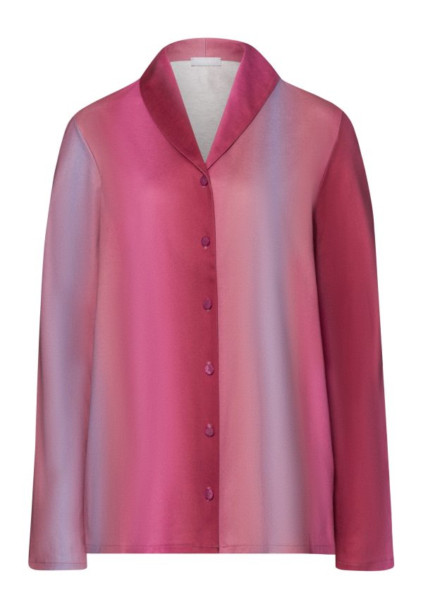 Loie Ombre Shawl Collar Cotton Shirt