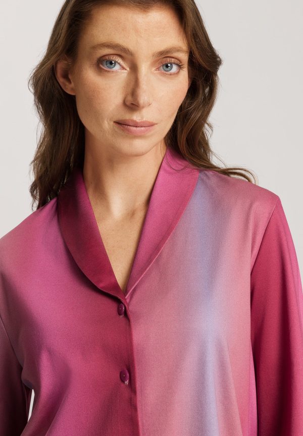Loie Ombre Shawl Collar Cotton Shirt - Image 5