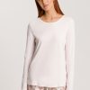Loungy Nights Relaxed Round Neck Cotton Top - Image 2