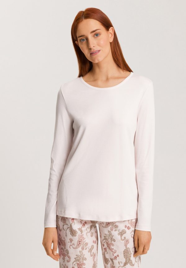 Loungy Nights Relaxed Round Neck Cotton Top - Image 2