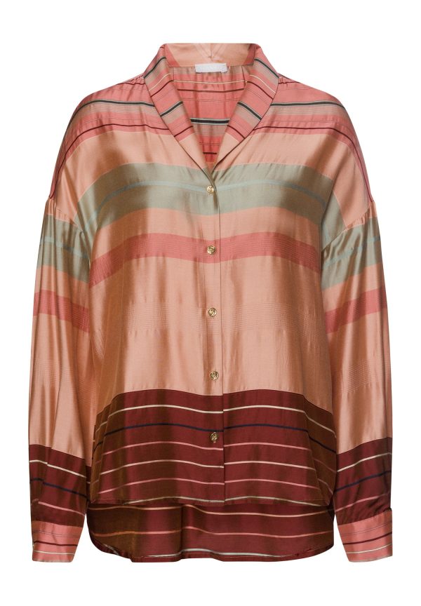 Hannah Striped Color Block Shirt