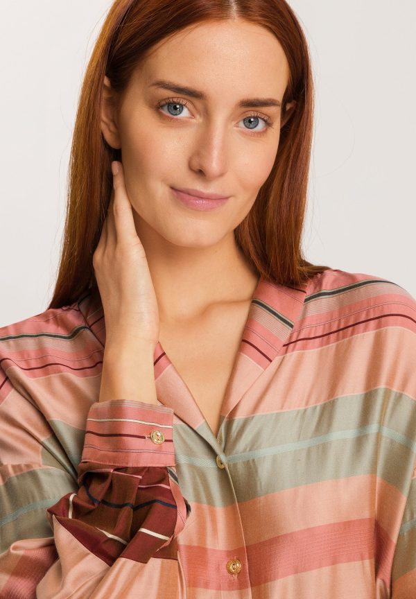 Hannah Striped Color Block Shirt - Image 5