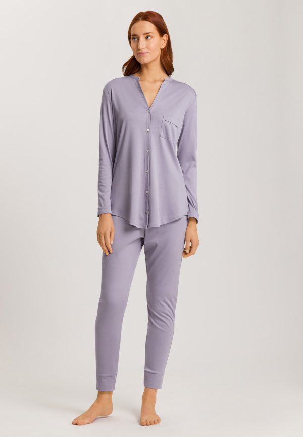 Pure Essence Button Front Soft Cotton Pajama Set - Image 2