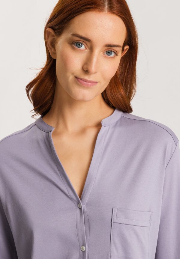 Pure Essence Button Front Soft Cotton Pajama Set - Image 4