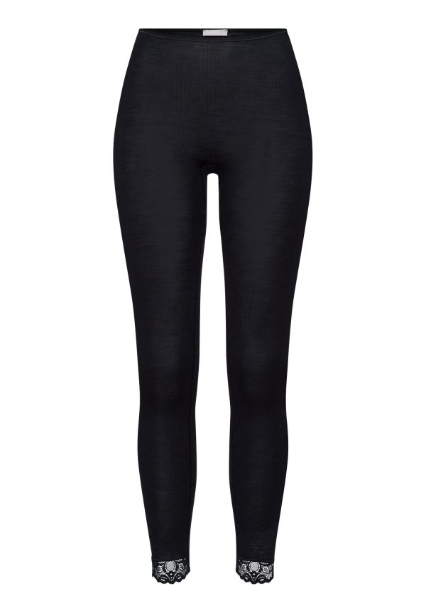 Woolen Lace Wool and Silk Lace Trim Leggings