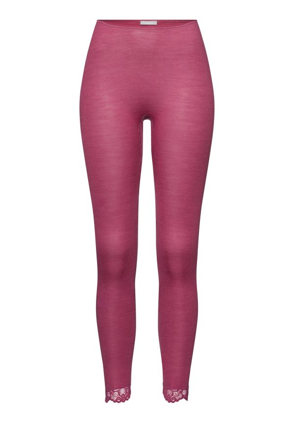 Woolen Lace Wool and Silk Lace Trim Leggings