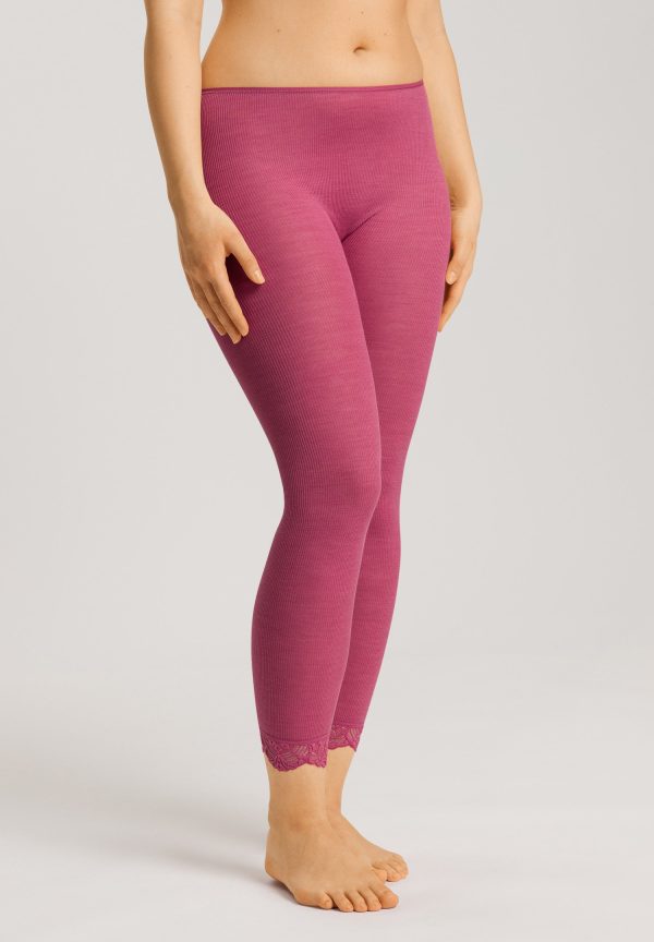Woolen Lace Wool and Silk Lace Trim Leggings - Image 2