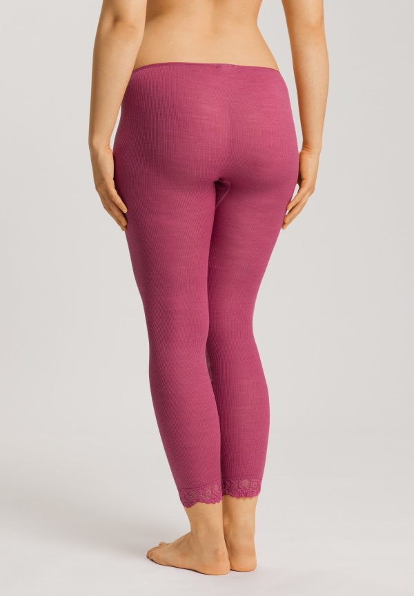 Woolen Lace Wool and Silk Lace Trim Leggings - Image 3